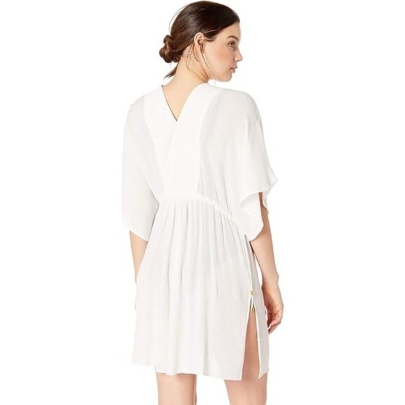 LAUREN RALPH LAUREN Swim Cover-Up - White Size M Crinkle Tunic‎ Cover-Up Dress - Picture 3 of 7